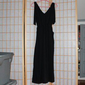 Unknown Brand Shoulder Tie Accent V-Neck Maxi Dress